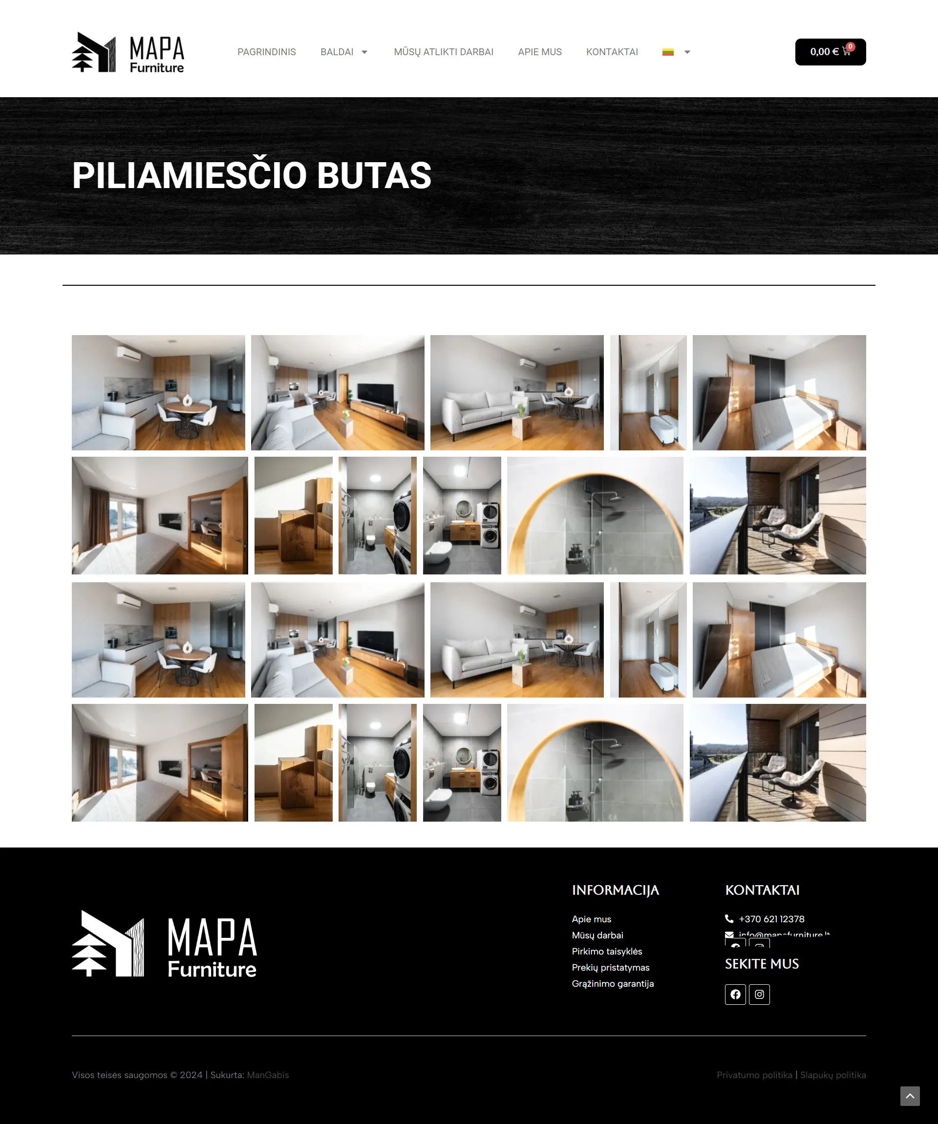 El. parduotuvių kūrimas - Mapa baldai