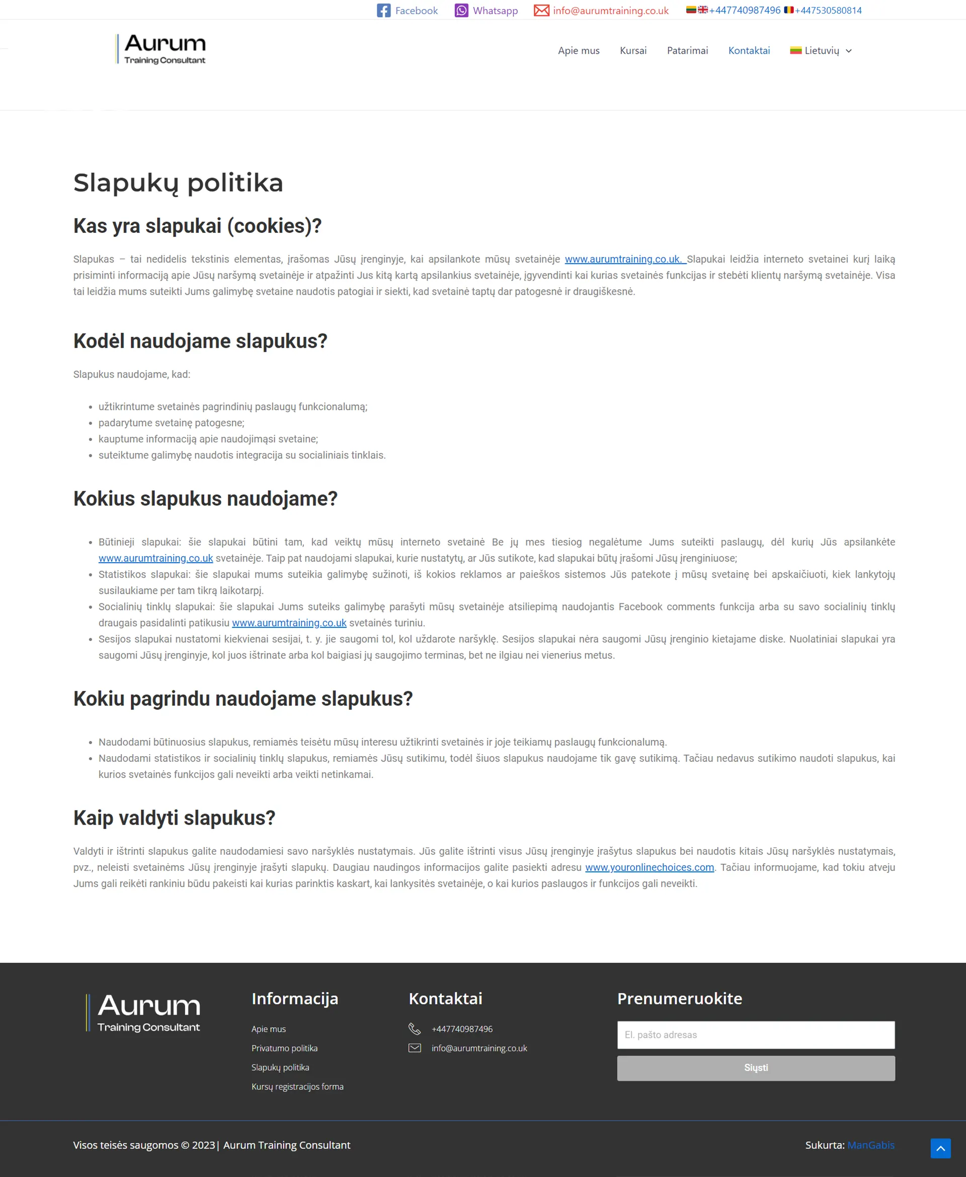 Internetinių puslapių kūrimas - Aurum Training 13