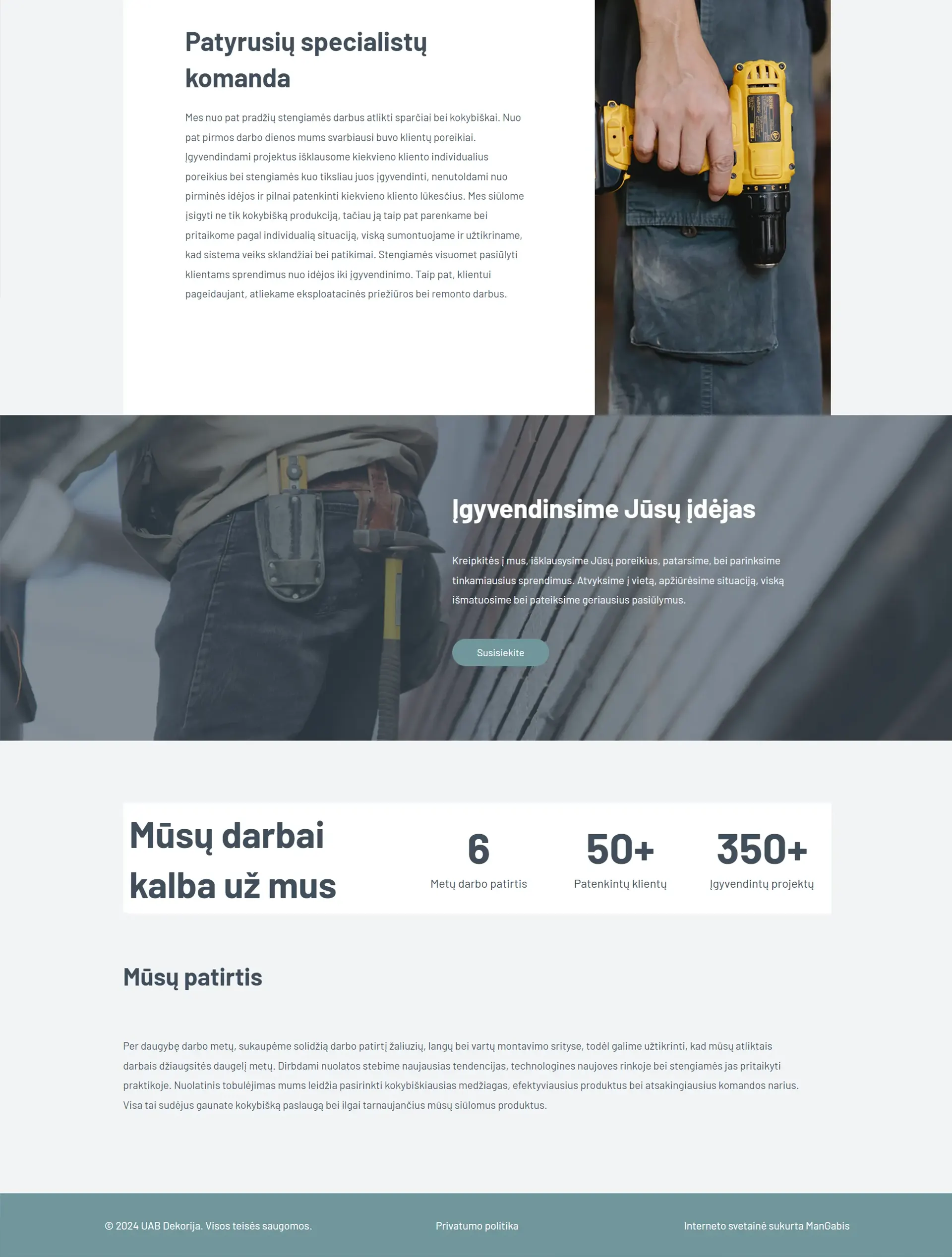 Internetinių puslapių kūrimas - Dekorija 7