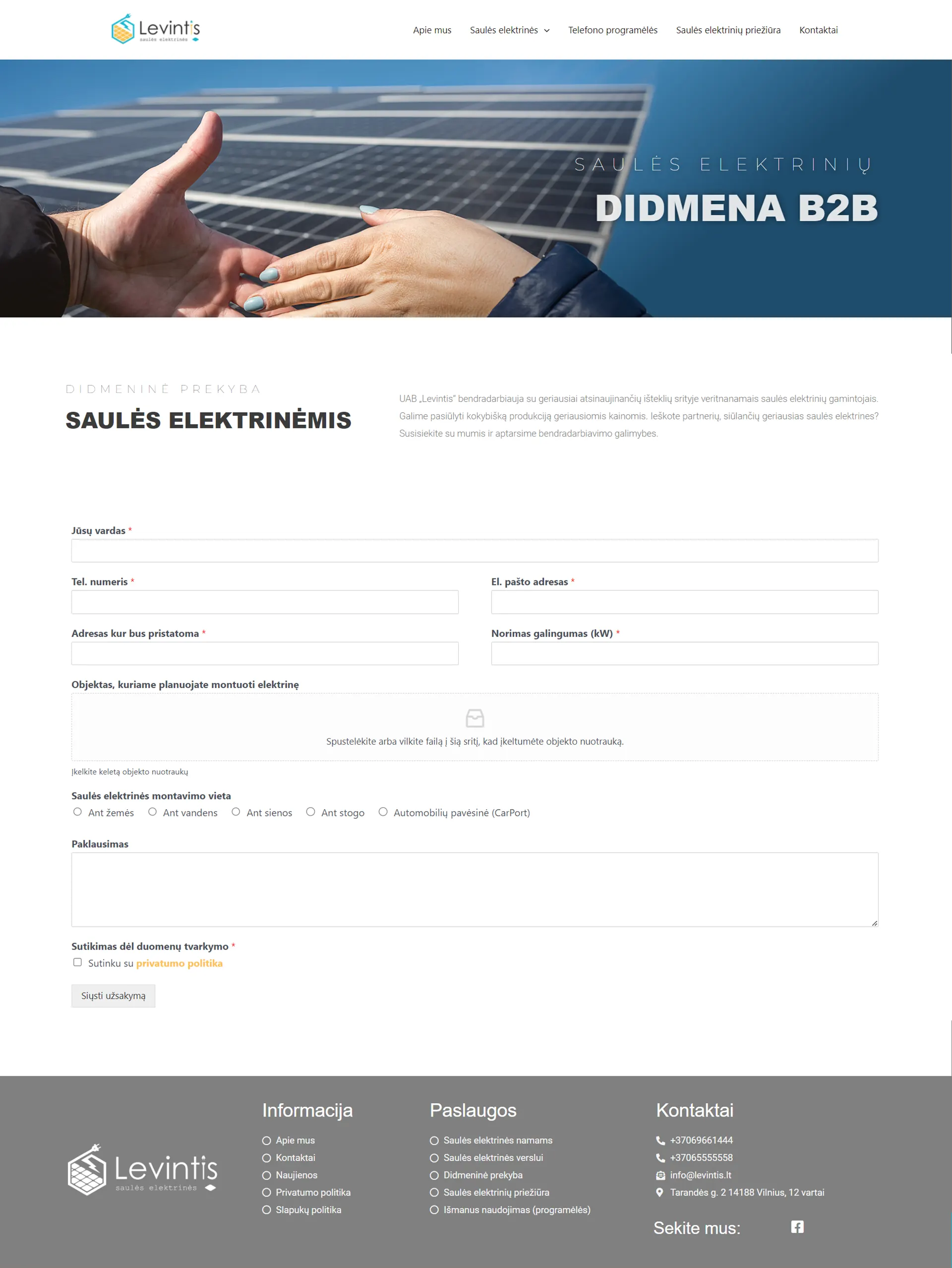 Internetinių puslapių kūrimas - Levintis 6