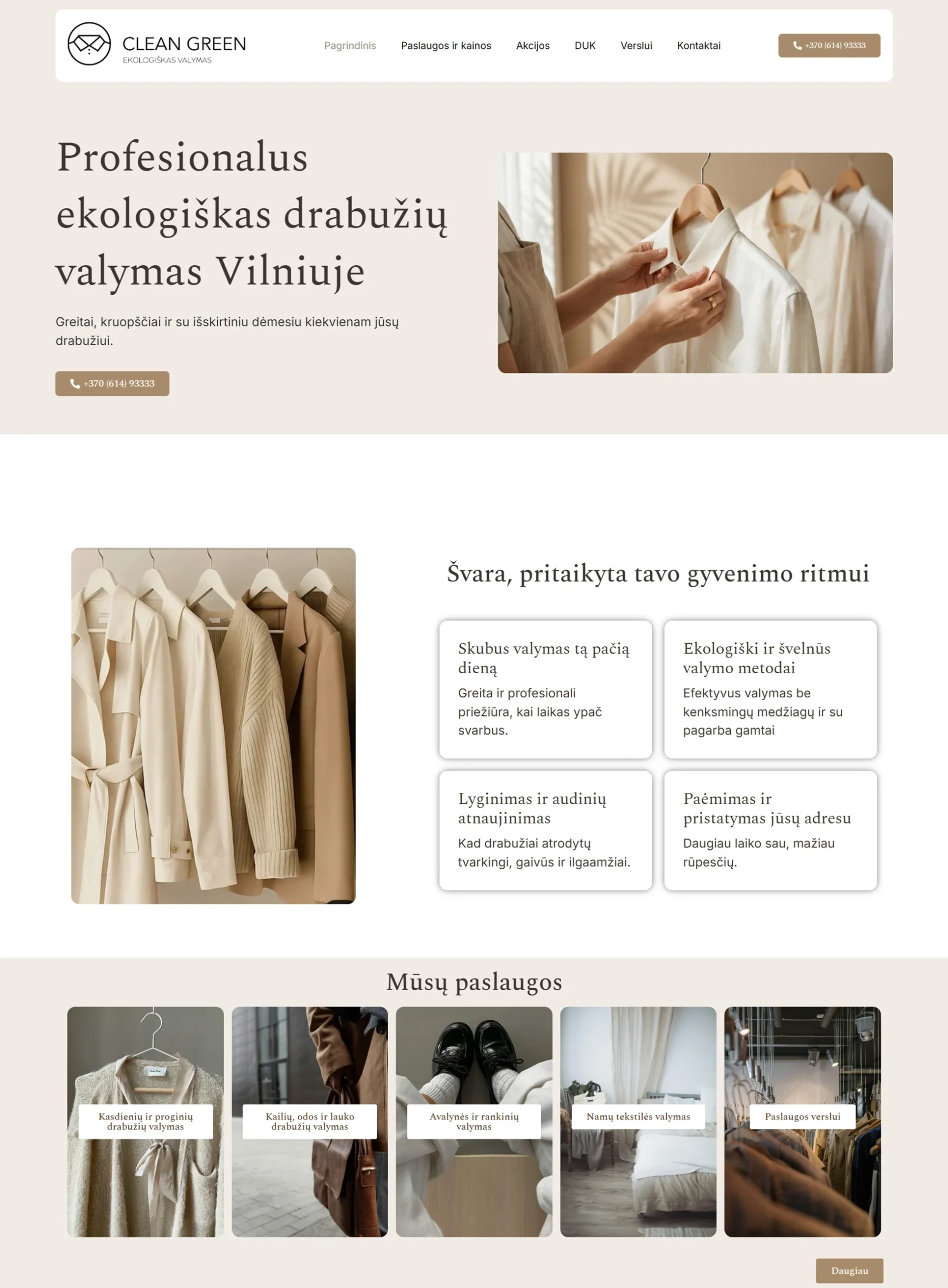 Interneto svetainių kūrimas - CleanGreen - ManGabis 4