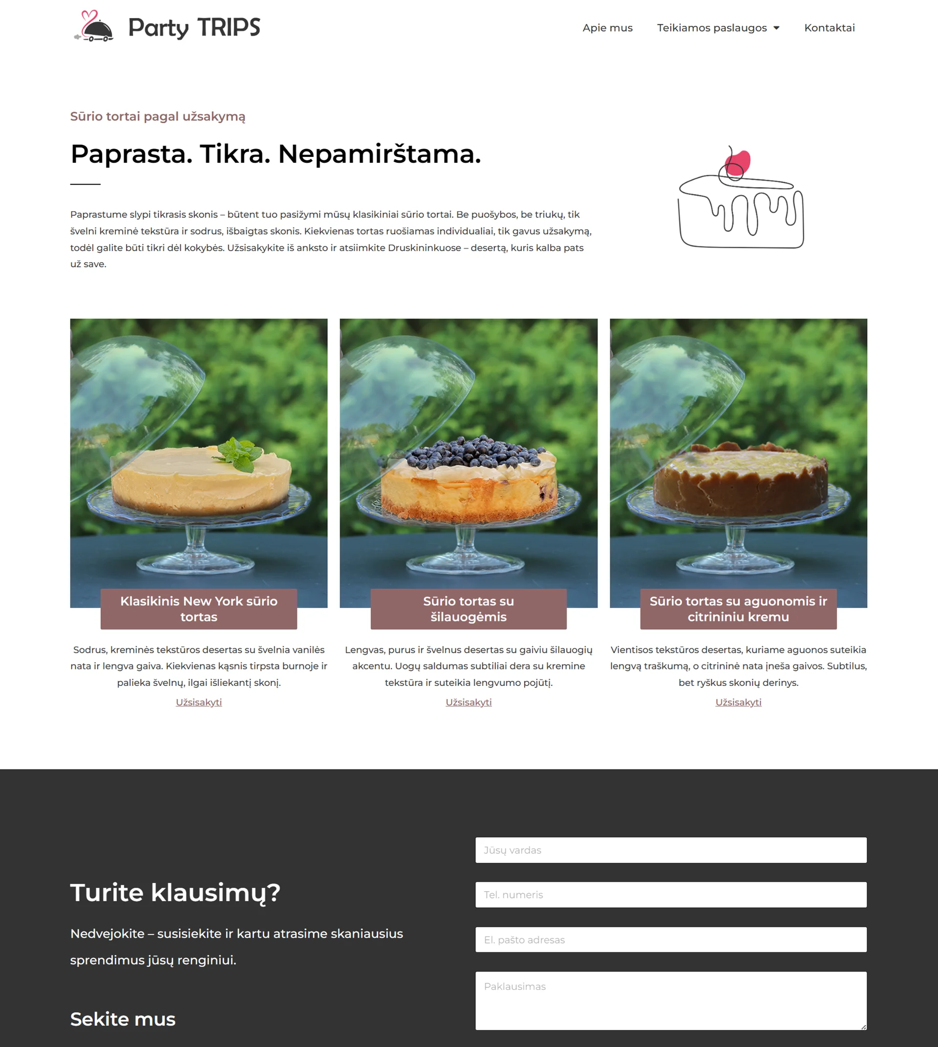 Interneto svetainių kūrimas - PartyTrips - ManGabis