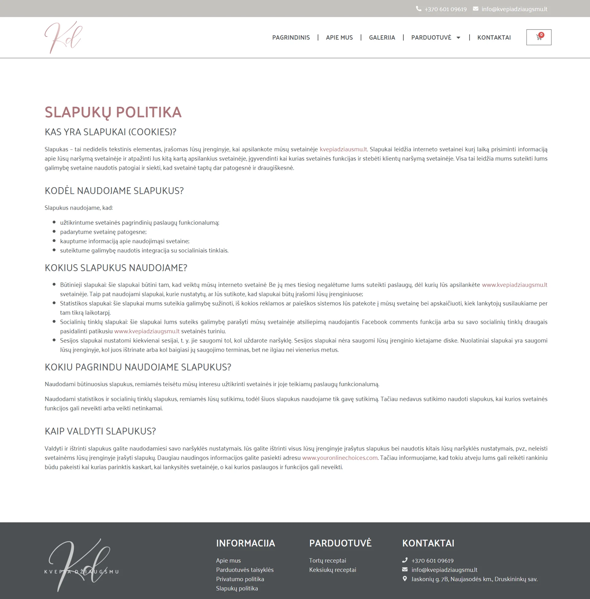 El parduotuvių kūrimas - Kvepia Džiaugsmu - ManGabis