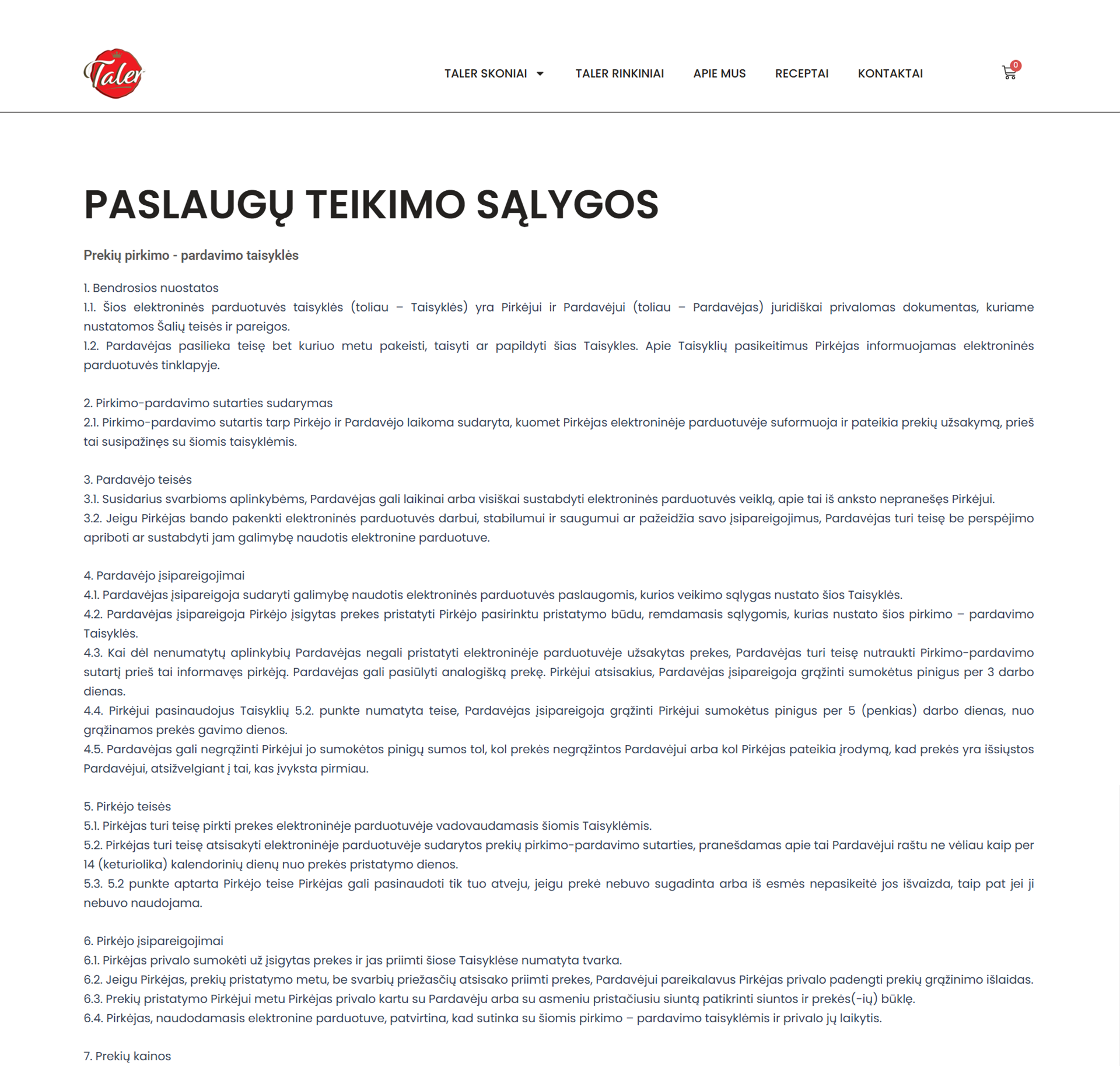 El parduotuvių kūrimas Taleriai - ManGabis