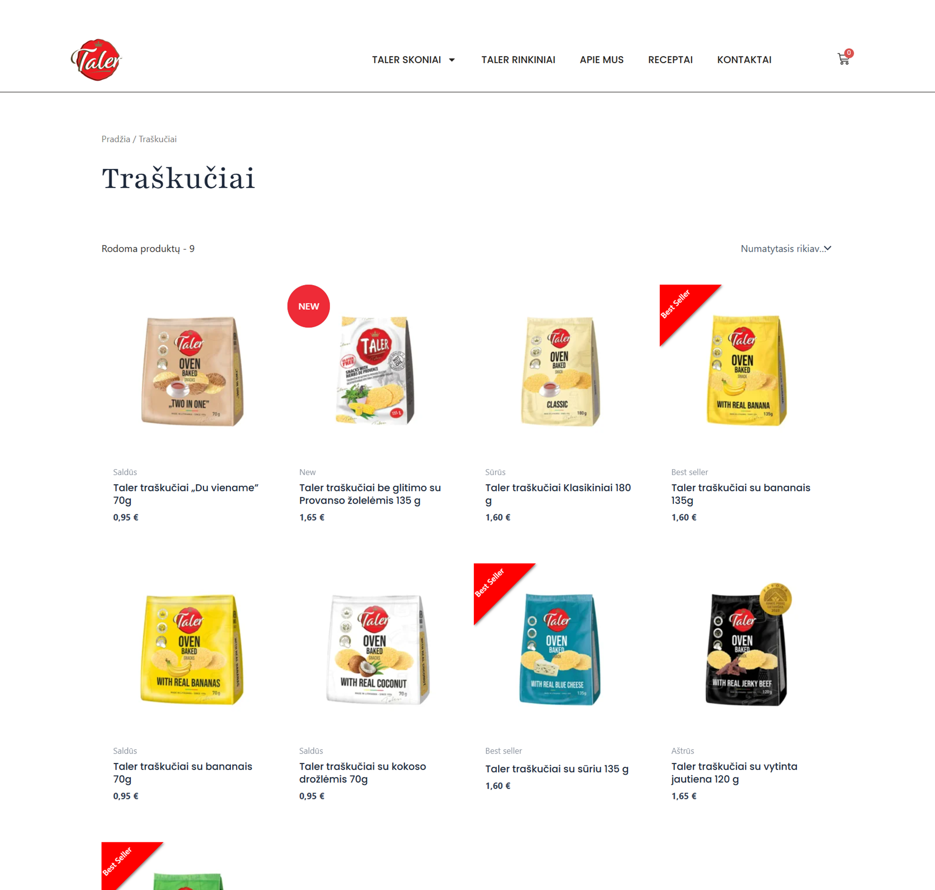 El parduotuvių kūrimas Taleriai - ManGabis