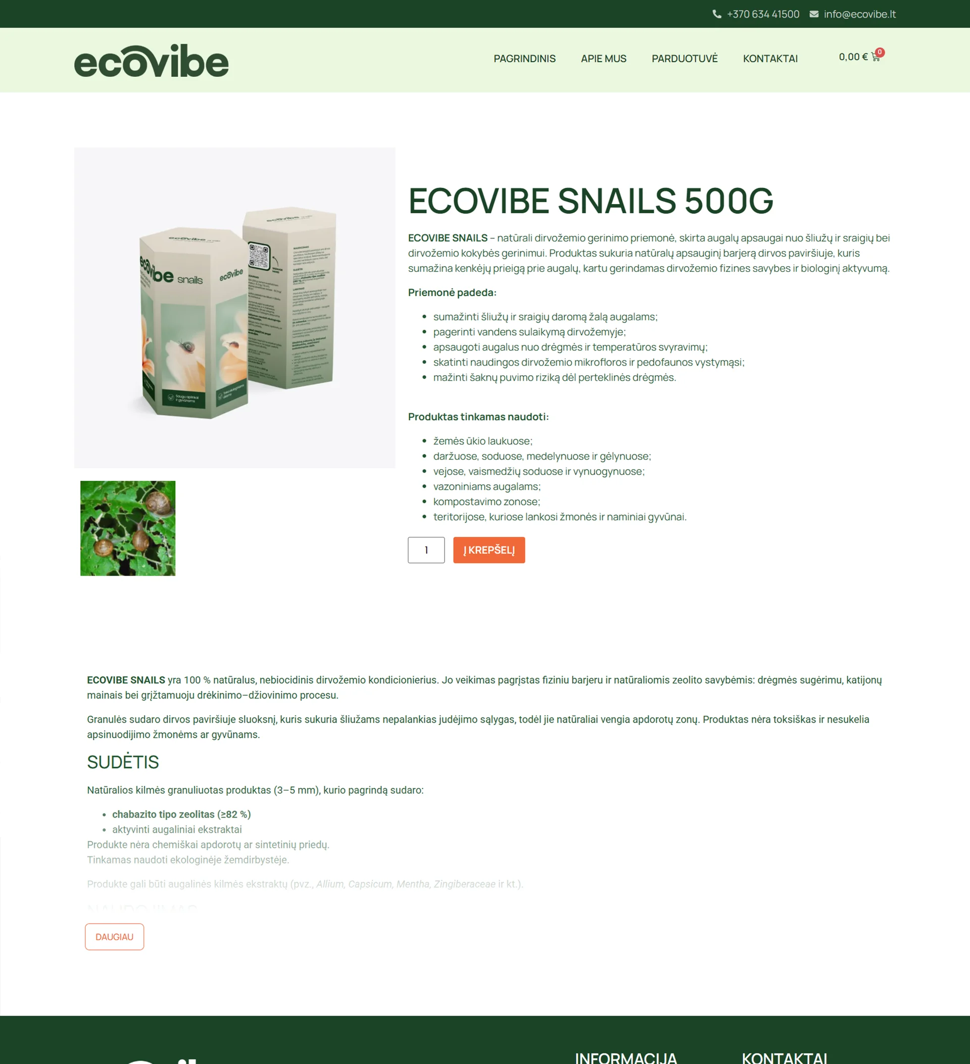 El.parduotuvių kūrimas EcoVibe - ManGabis