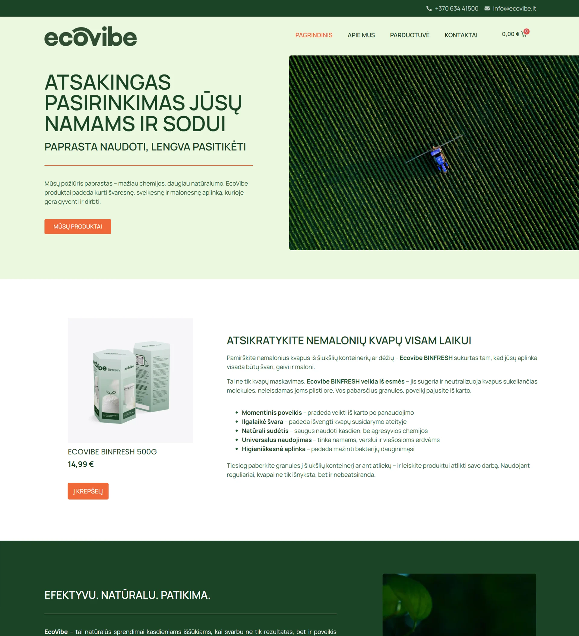 El.parduotuvių kūrimas EcoVibe - ManGabis
