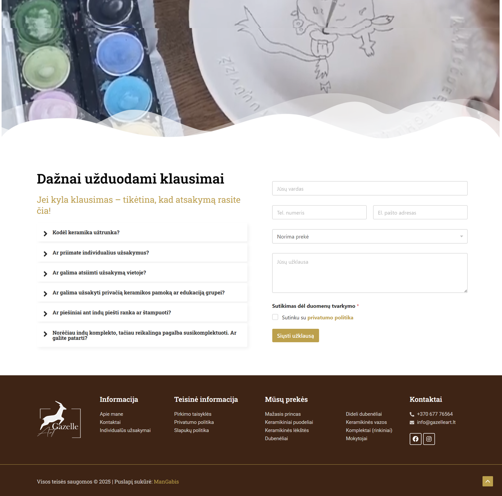 El parduotuvių kūrimas GazelleArt - ManGabis